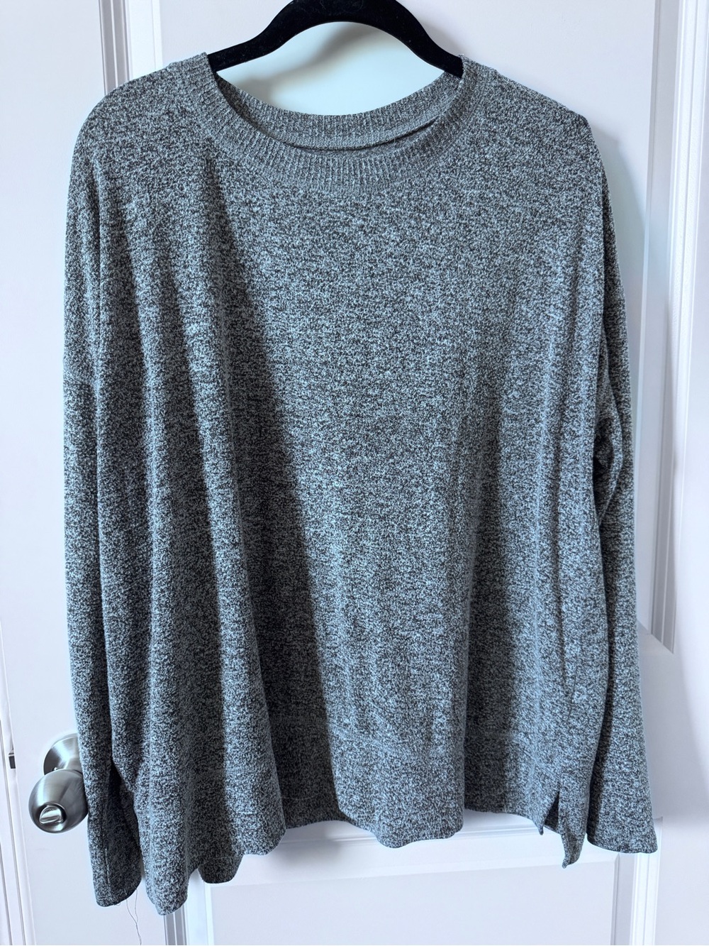 Lucky Brand Heathered Gray Knit Pullover-Large